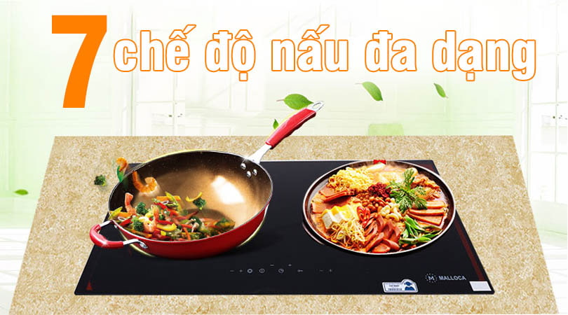 Bếp điện từ Malloca MH-02IR LB - 7 chế độ nấu ăn